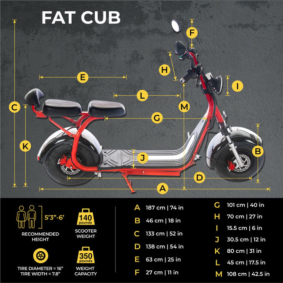 Fat Cub Fat Tire Electric Scooter